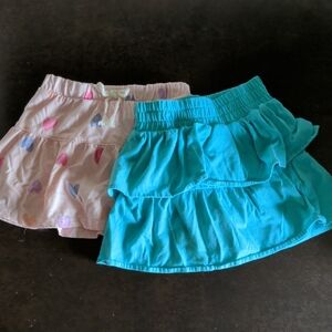 Kids Ruffled Skirt Set - Pink and Blue
